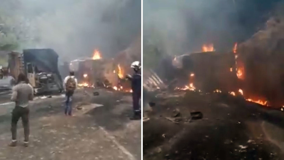 Un camión con combustible choca a gran velocidad contra un autobús provocando un incendio y más de 50 muertos en Camerún (VIDEO)