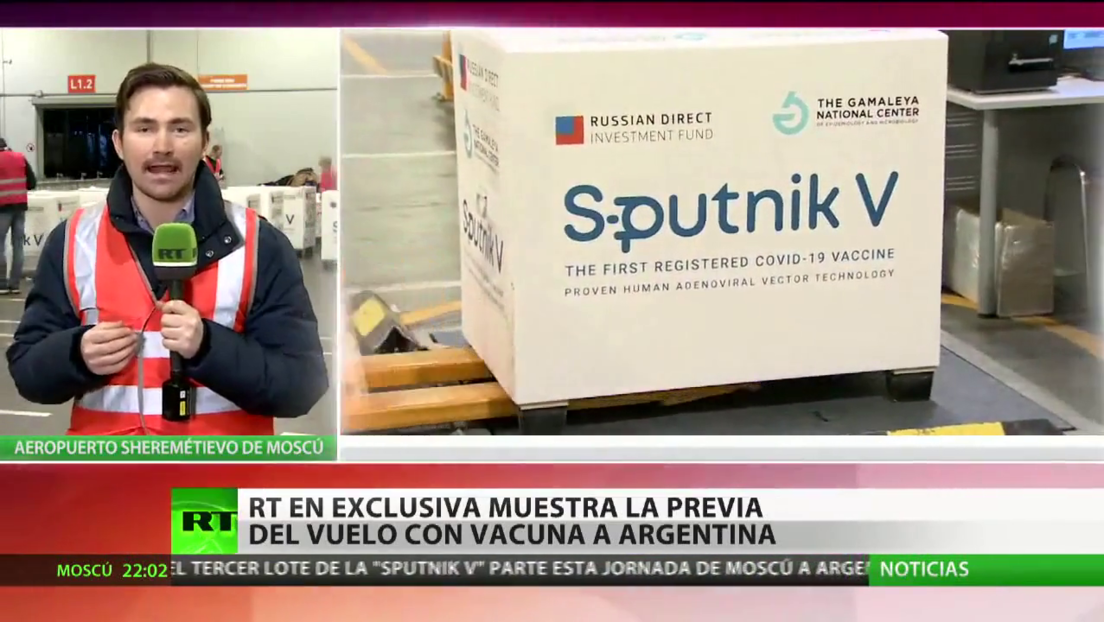 RT muestra la previa del tercer vuelo con la vacuna rusa Sputnik V hacia Argentina
