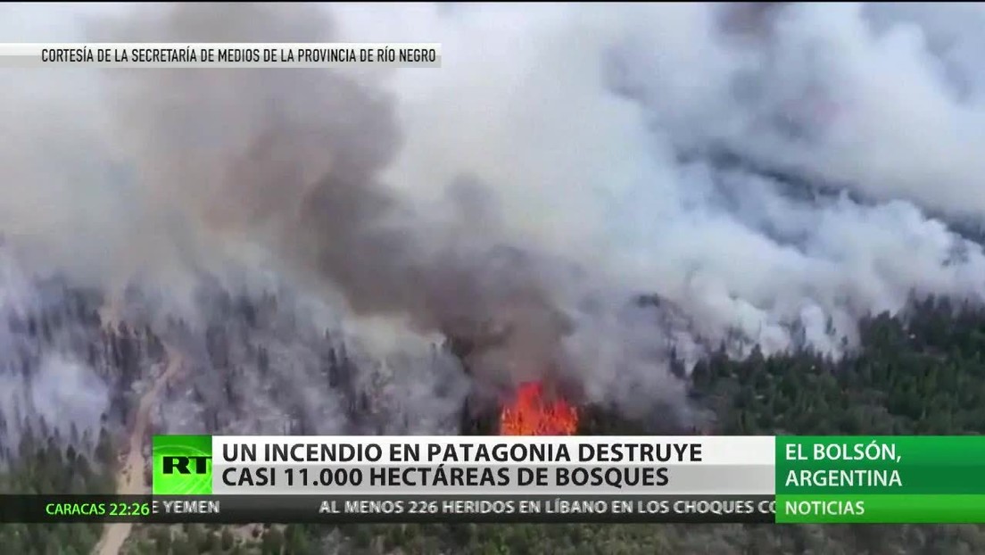 Un incendio en Patagonia destruye casi 11.000 hectáreas de bosques