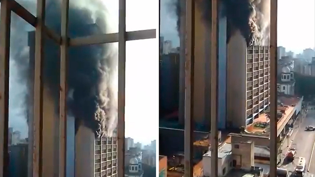 VIDEOS: Se registra un incendio en la sede del Ministerio de Educación de Venezuela