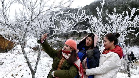 FOTOS: Raras e inusuales nevadas en Vietnam y Laos atraen la atención de propios y turistas