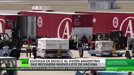 Un avión argentino se aproxima a Moscú para recoger la tercera entrega de Sputnik V