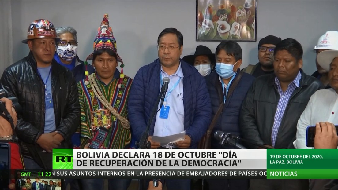 Bolivia declara el 18 de de octubre como Día de la Recuperación de la Democracia