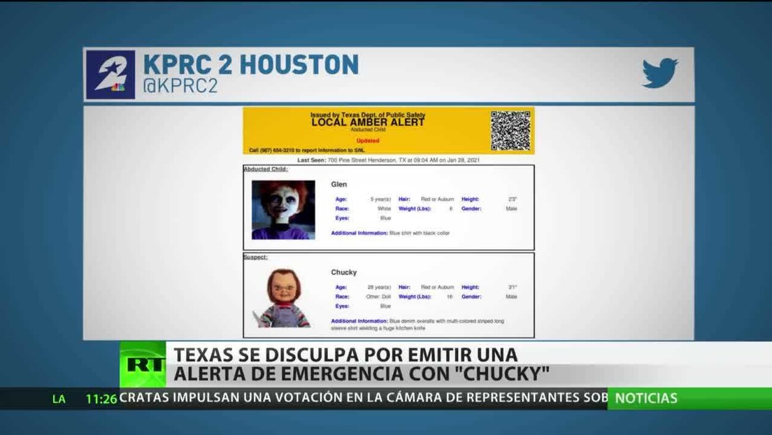 Las autoridades de Texas se disculpan tras emitir un alerta de emergencia por "Chucky"