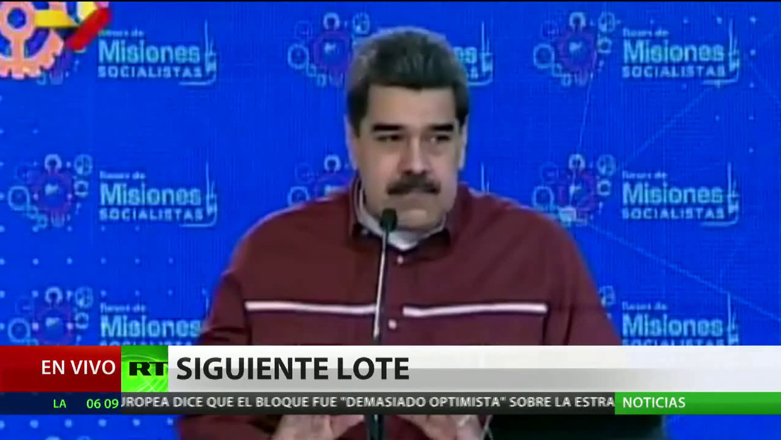 Maduro: "Recibiremos 100.000 vacunas Sputnik V la semana que viene"