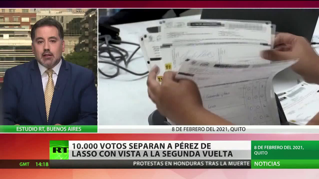 10.000 votos separan a Yaku Pérez de Lasso de cara a la segunda vuelta de las elecciones en Ecuador