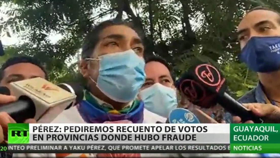 El candidato ecuatoriano Yaku Pérez pedirá un recuento de votos en varias provincias por supuesto fraude electoral