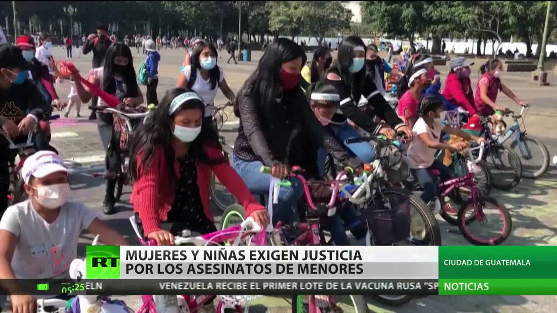 Mujeres y niñas exigen justicia por asesinatos de menores en Guatemala