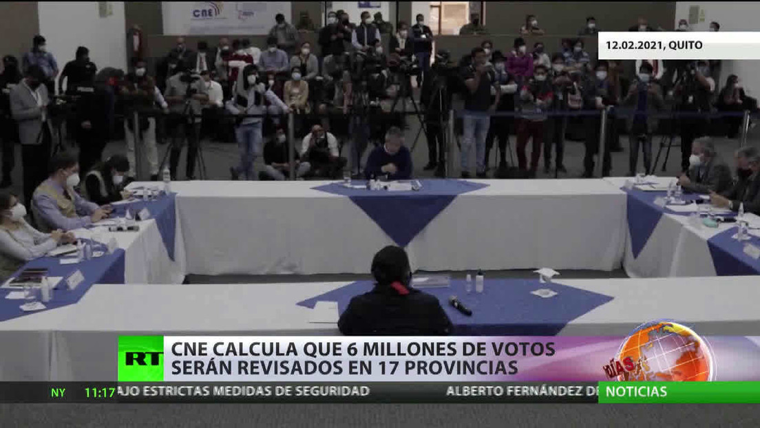 El CNE calcula que 6 millones de votos serán revisados en 17 provincias ecuatorianas