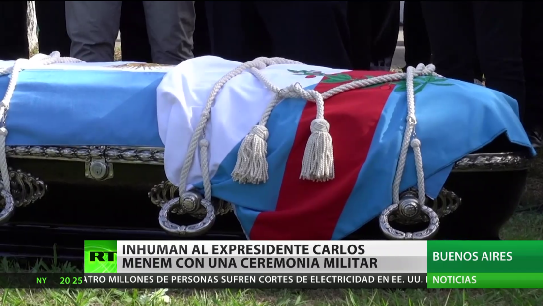 Entierran al expresidente argentino Carlos Menem en un cementerio de Buenos Aires