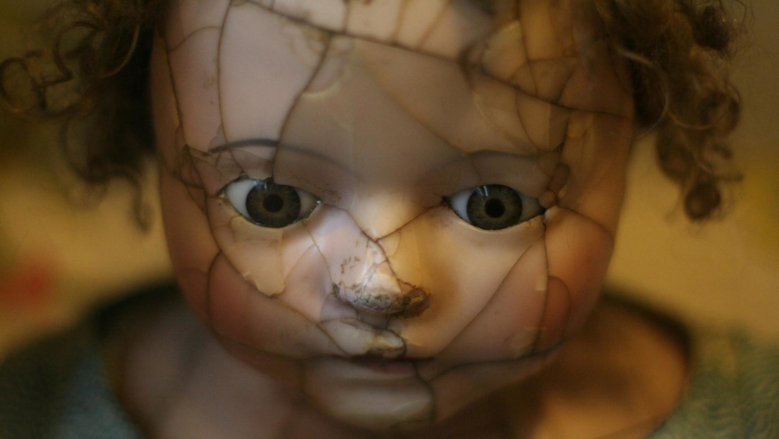 FOTOS: Hallan una tétrica colección de muñecos clavados en árboles en un bosque de Inglaterra
