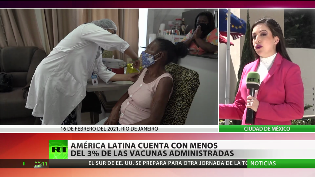 América Latina cuenta con menos del 3 % de las vacunas contra el coronavirus administradas a nivel mundial