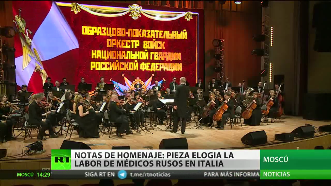 Notas de homenaje: pieza musical elogia la labor de los médicos rusos en Italia