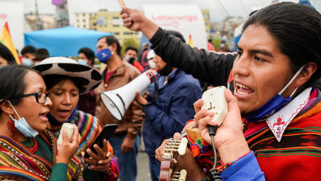 La marcha indígena llega a Quito para denunciar un presunto "fraude" contra Yaku Pérez y pedir el recuento de votos