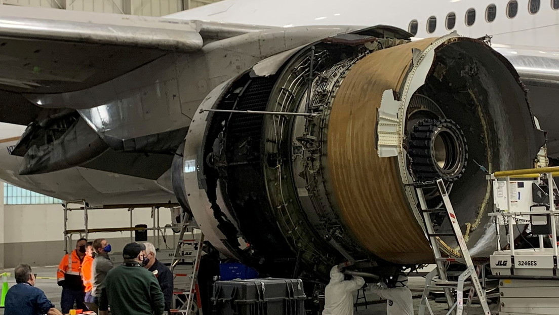 Fatiga del metal pudo provocar el incendio del motor del Boeing 777 de United Airlines