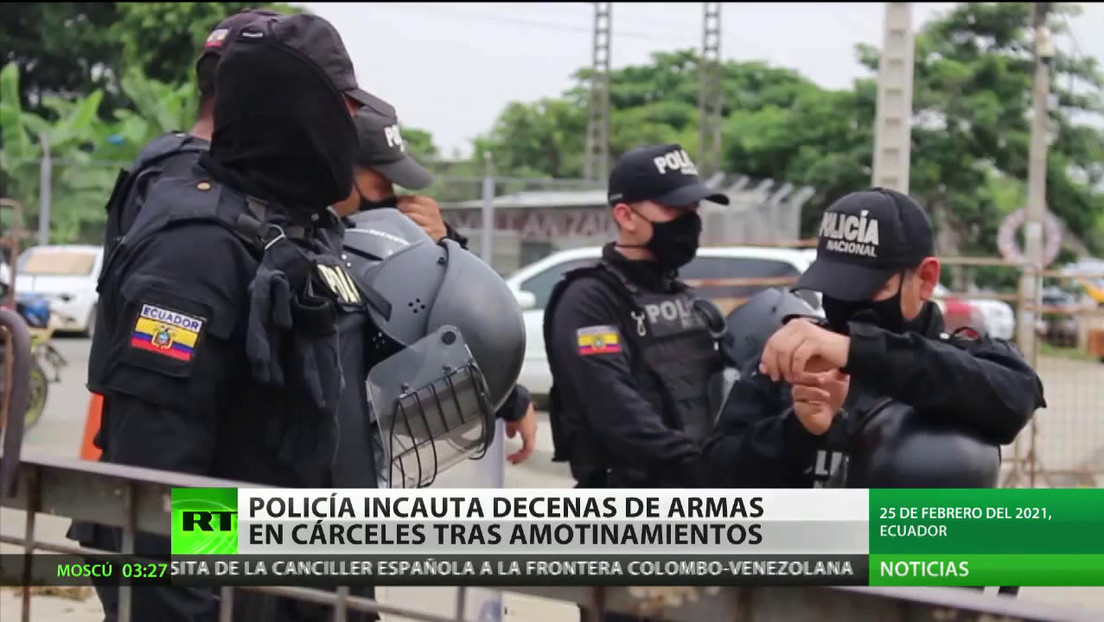 La Policía ecuatoriana incauta decenas de armas en cárceles tras los amotinamientos