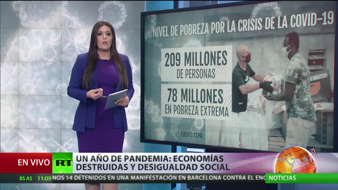 Un año de pandemia en América Latina: economías destruidas y desigualdad social