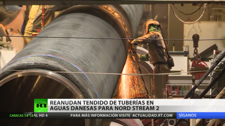 El barco ruso Fortuna reanuda en Dinamarca el tendido de tuberías del gasoducto Nord Stream 2