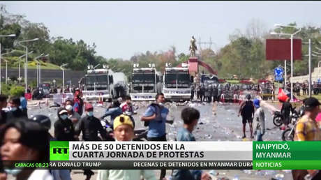 Myanmar: Más de 50 detenidos en la cuarta jornada de protestas
