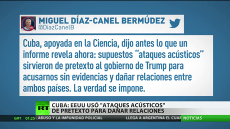 Cuba afirma que EE.UU. usó los "ataques acústicos" como pretexto para dañar las relaciones bilaterales