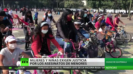 Mujeres y niñas exigen justicia por asesinatos de menores en Guatemala