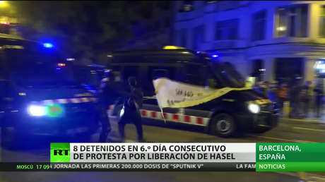 Detienen en Barcelona a ocho personas en el sexto día consecutivo de protestas por la encarcelación de Pablo Hasél