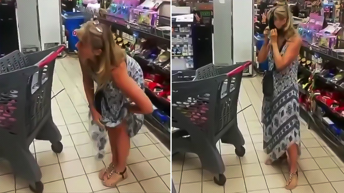 VIDEO: Una mujer se quita el tanga y se lo pone a modo de mascarilla cuando le llaman la atención en un supermercado