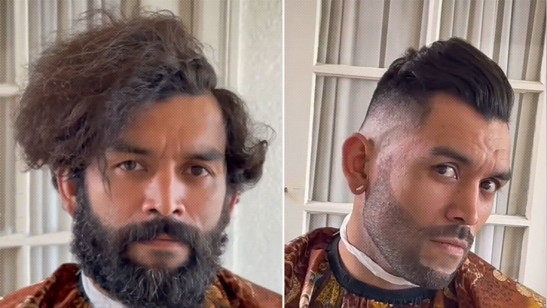 VIDEO: Un peluquero le corta el pelo gratis a un sintecho y lo transforma en un "supermodelo"