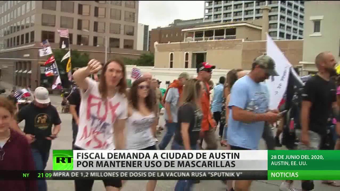 Un fiscal demanda a la ciudad de Austin por mantener el uso de mascarillas
