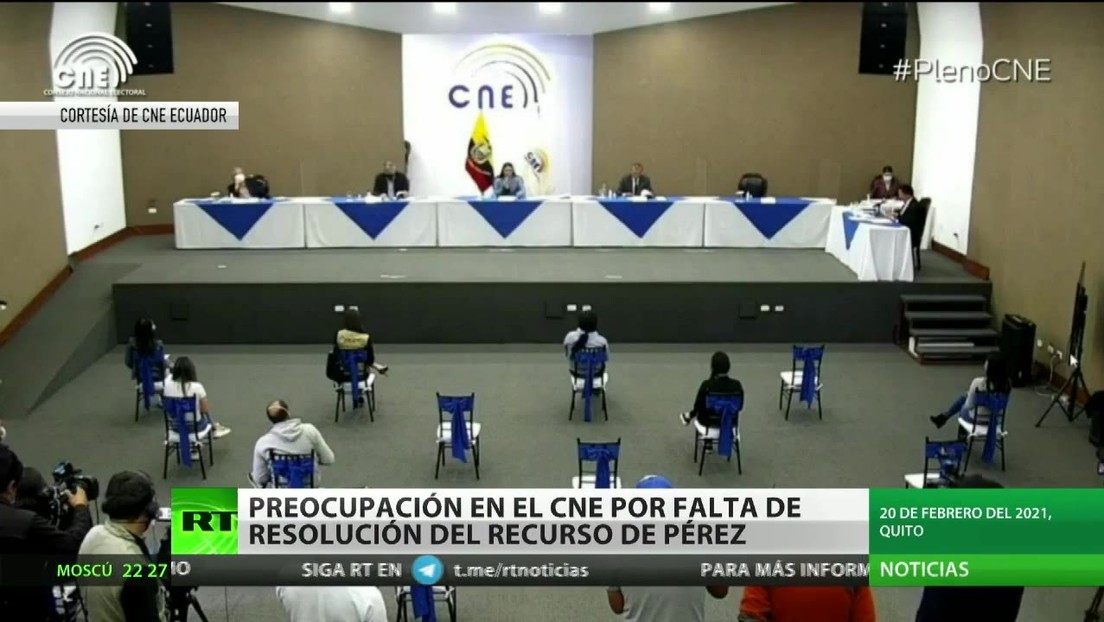 Preocupación en el Consejo Nacional Electoral de Ecuador por la falta de resolución del recurso de Pérez