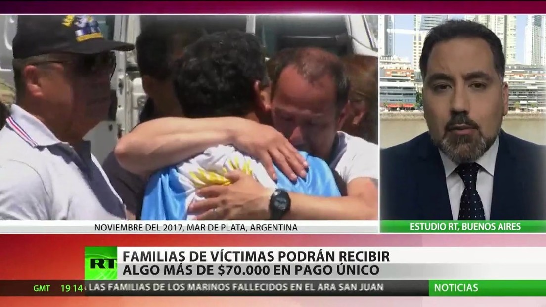 Familias de los marinos fallecidos en el submarino Ara San Juan podrán recibir algo más de 70.000 dólares en pago único