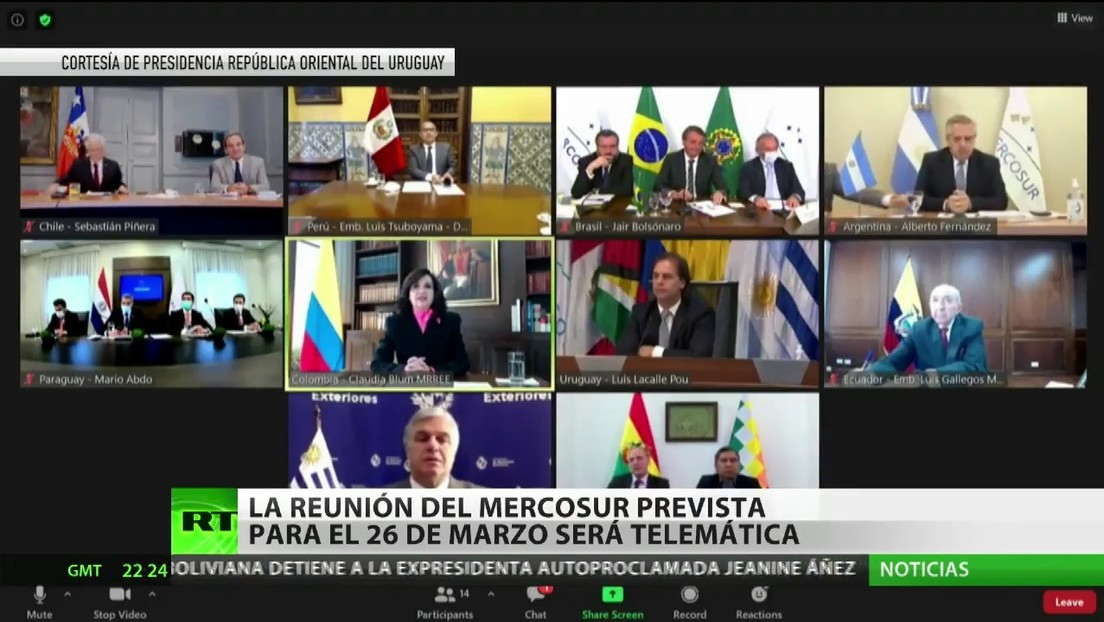 La reunión del Mercosur prevista para el 26 de marzo será telemática