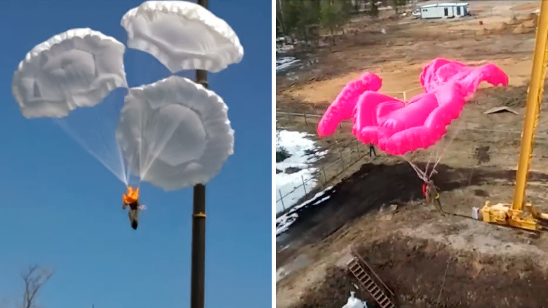 VIDEO: Rusia presenta un sistema único de paracaídas de rescate, ideado para usarse desde 33 metros de altura
