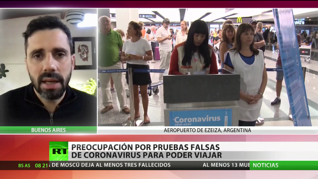 Preocupación en Argentina por pruebas falsas de coronavirus para poder viajar