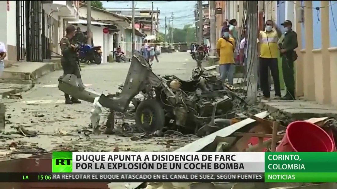 Duque apunta a una disidencia de las FARC por la explosión de coche bomba en Corinto