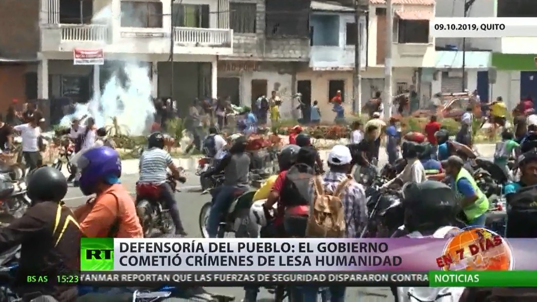 Defensoría del Pueblo ecuatoriana concluye que el Gobierno cometió crímenes de lesa humanidad durante las protestas de 2019