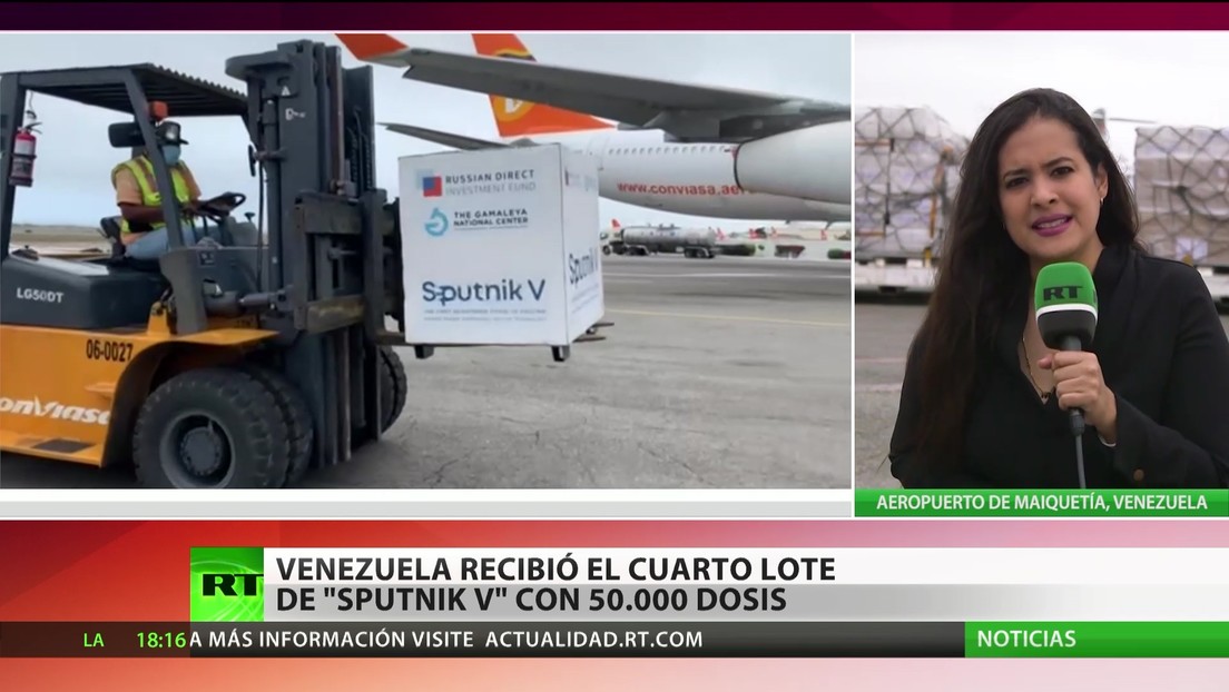 Venezuela recibió el cuarto lote de Sputnik V con 50.000 dosis