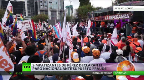 Simpatizantes de Yaku Pérez declaran el paro nacional ante el supuesto fraude electoral en Ecuador