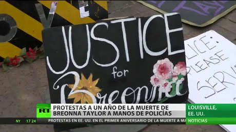 Protestas en el aniversario de la muerte de Breonna Taylor a manos de policías en EE.UU.
