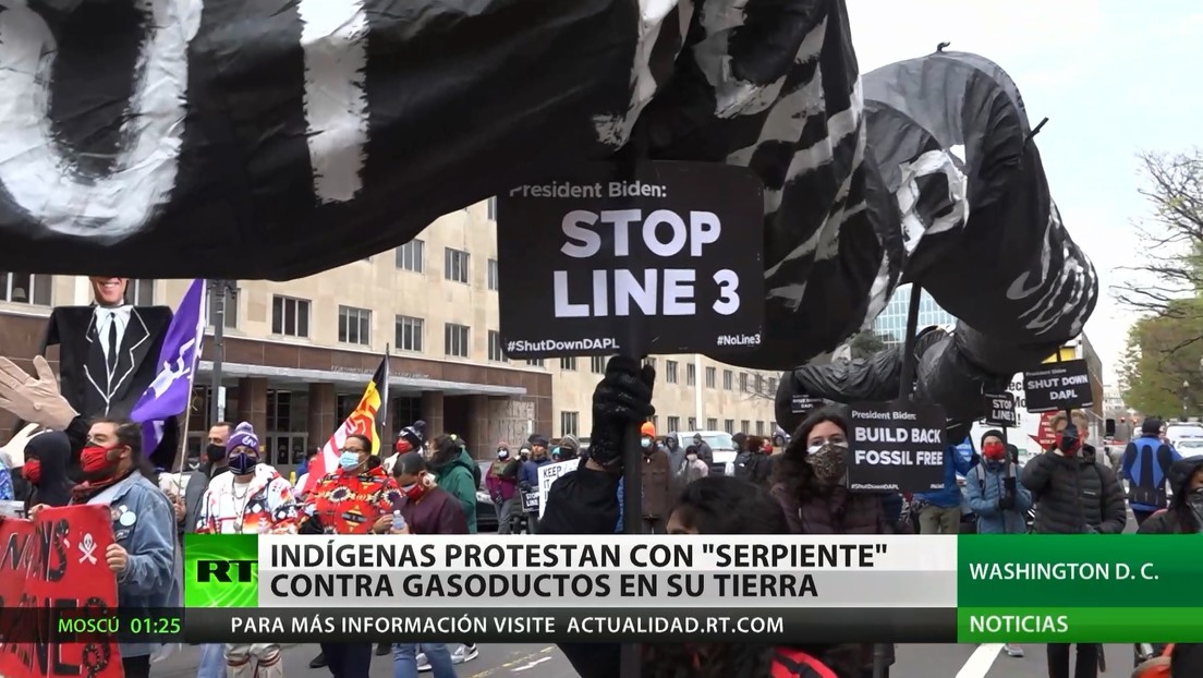 EE.UU.: Indígenas protestan en Washington contra dos oleoductos en su tierra