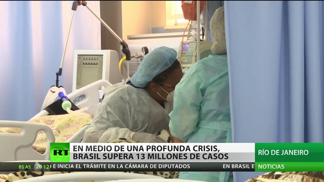 Brasil supera los 13 millones de casos de coronavirus en medio de una profunda crisis
