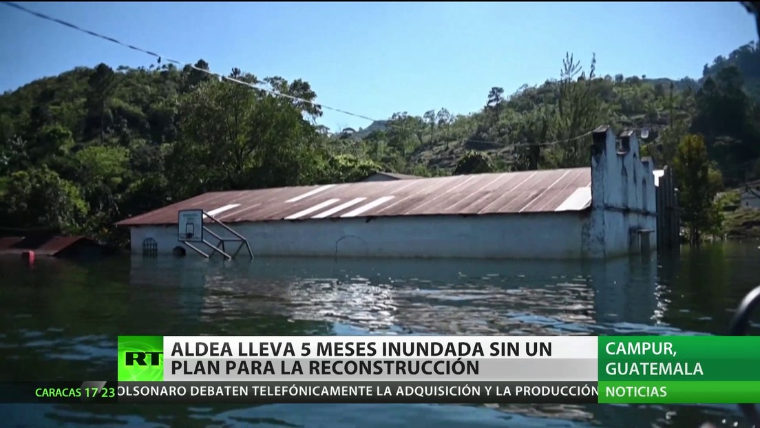 Una aldea de Guatemala lleva 5 meses inundada y sin planes de reconstrucción