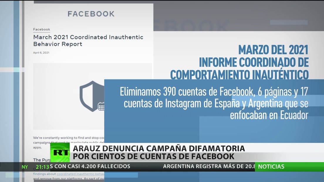 Ecuador: Andrés Arauz denuncia campaña difamatoria en cientos de cuentas de Facebook