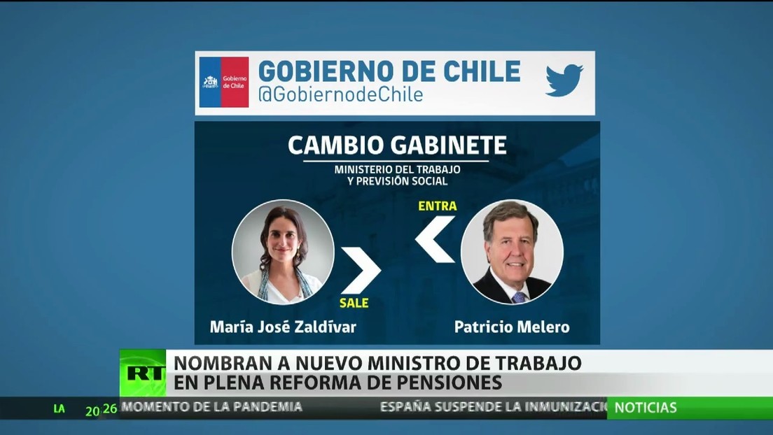 Nombran en Chile a un nuevo ministro del Trabajo en plena reforma de pensiones