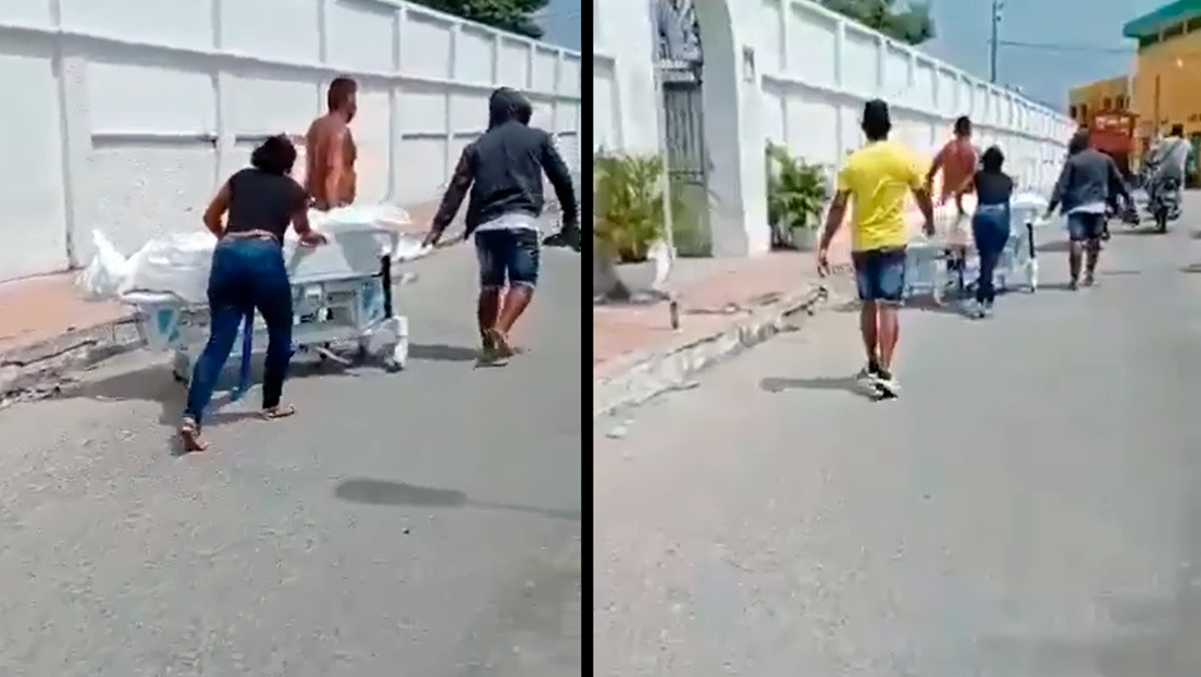 VIDEOS: Familiares sacan a la fuerza el cuerpo de un fallecido por covid-19 de un hospital colombiano y lo trasladan por las calles