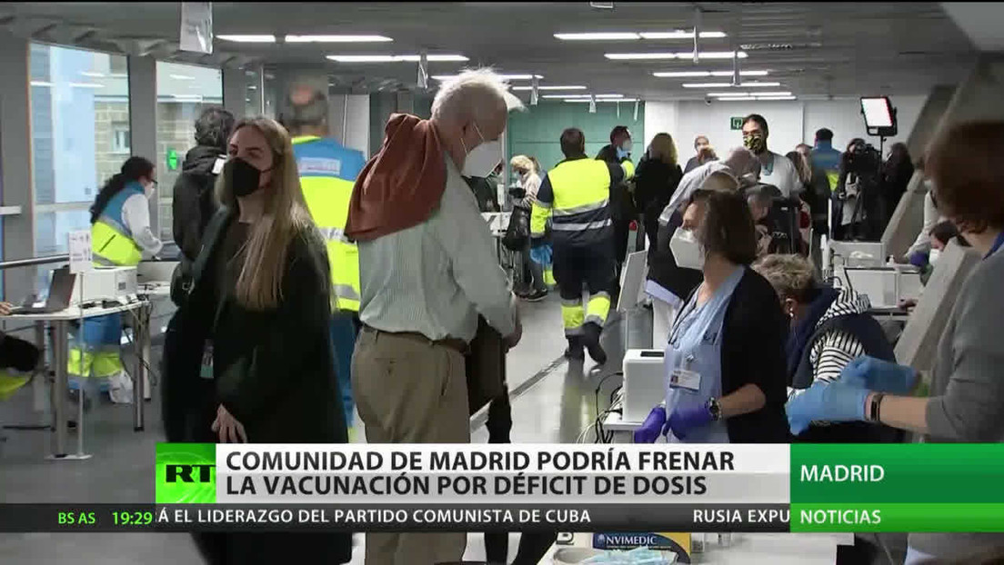 La comunidad de Madrid anuncia que podría frenar la vacunación por falta  de dosis 