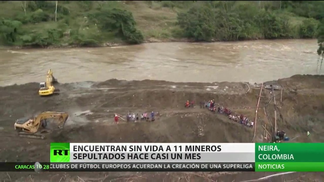 Recuperan en Colombia los cuerpos de los mineros atrapados por una inundación