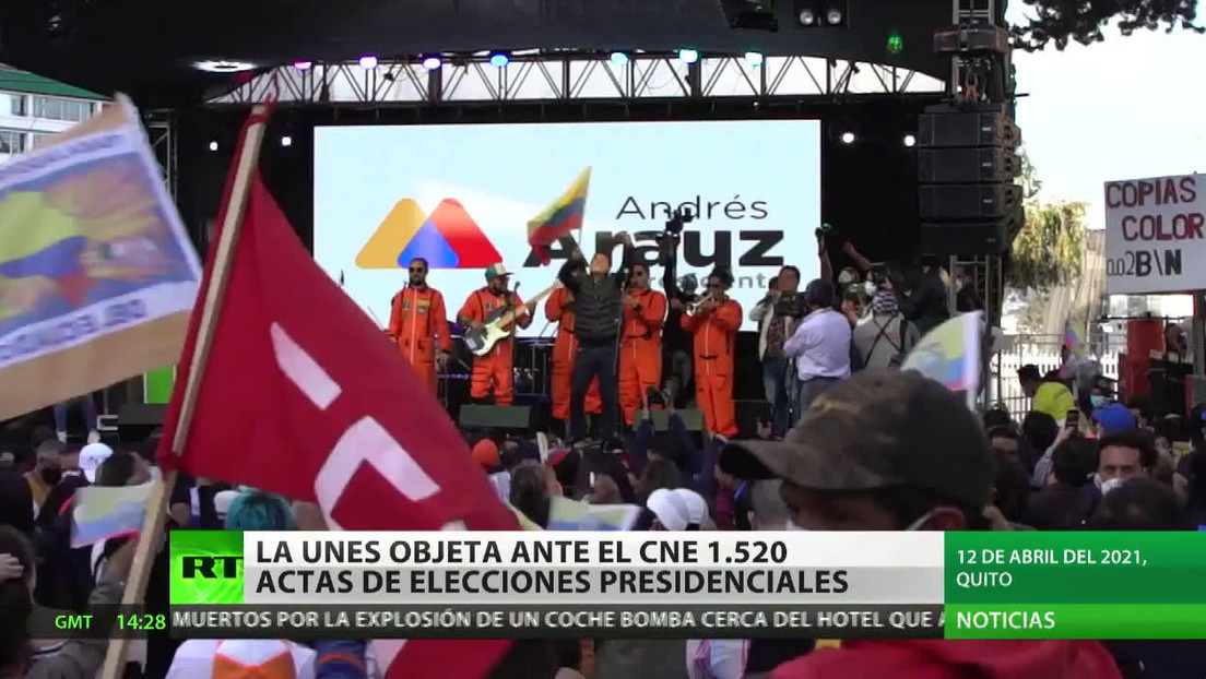 Alianza que postuló a Arauz objeta oficialmente el resultado de la segunda vuelta de las presidenciales en Ecuador