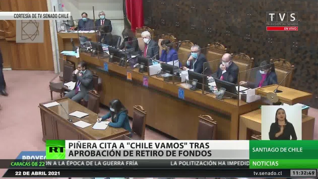 Piñera cita a Chile Vamos después de que el Congreso chileno aprobó un nuevo retiro de fondos