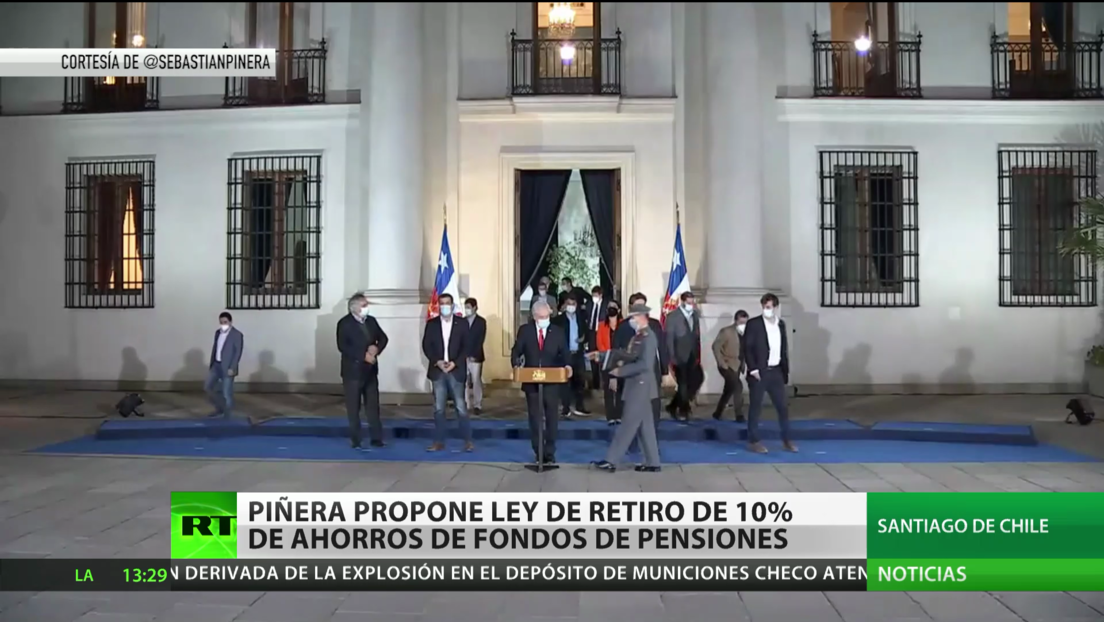 Piñera propone ley de retiro anticipado del 10 % de ahorros del fondo de pensiones en Chile